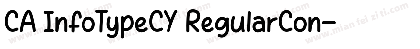 CA InfoTypeCY RegularCon字体转换